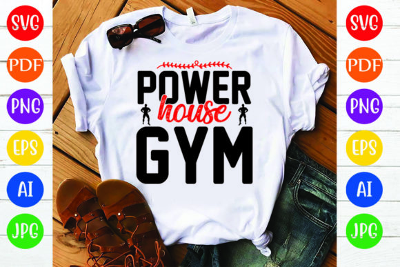 Gym T-Shirt Design: Power House Gym Graphics