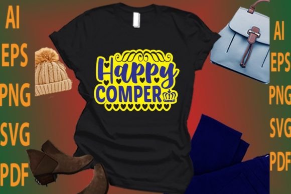 Happy Comper: Boho Graphics & T-Shirt Designs